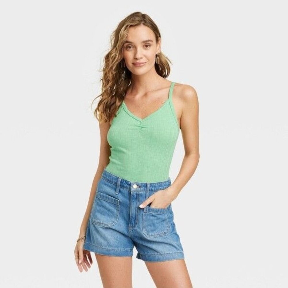 Universal Thread™ Ribbed Green Cami Top Women's NEW Size Small